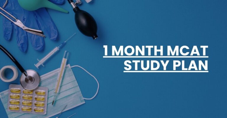 1 Month MCAT Study Plan Feature Image